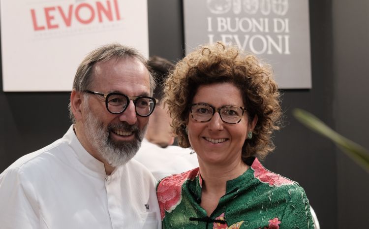 Marella Levoni con Norbert Niederkofler a Identità Milano 2019
