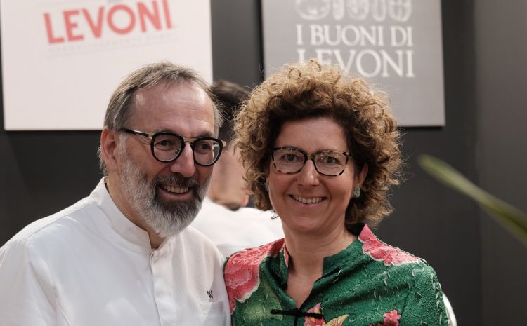 Marella Levoni con Norbert Niederkofler a Identità Milano 2019
