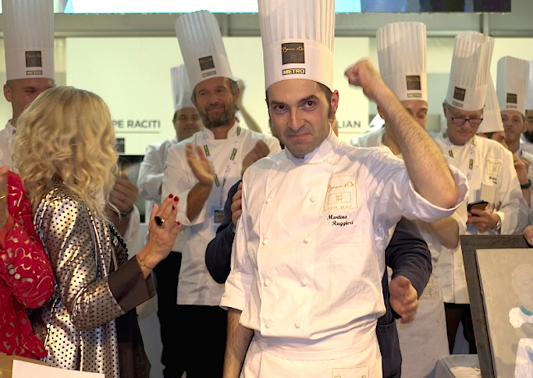 Martino Ruggieri, on the 1st October in Alba when he won the Italian finals of the 2019 Bocuse d'or 
