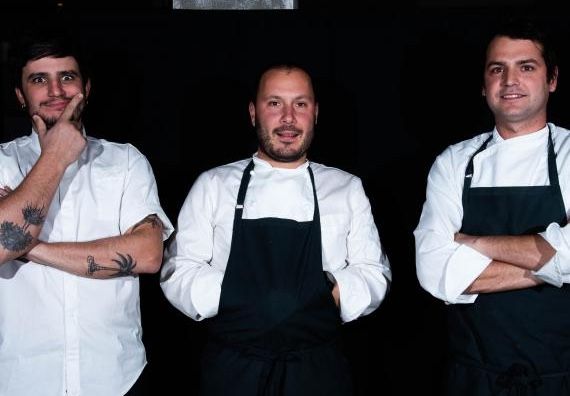 Il trio di chef del Giglio di Lucca: da sinistra S