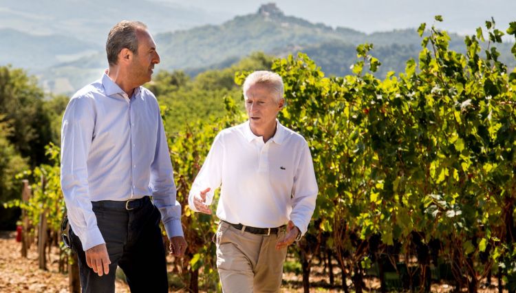 Andrea Machetti e Riccardo Illy in vigna
