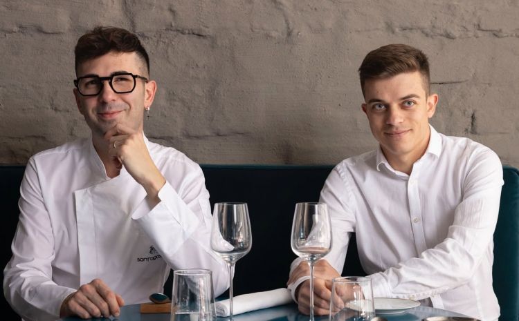 Lo chef Mauro Brina e il suo compagno d'avve