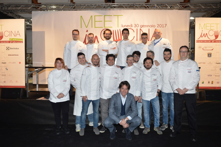 Il gruppo di chef a Meet in Cucina, mancava solo Romito
