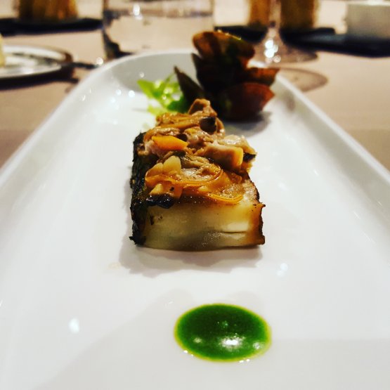 Melanzana tataki con vongole