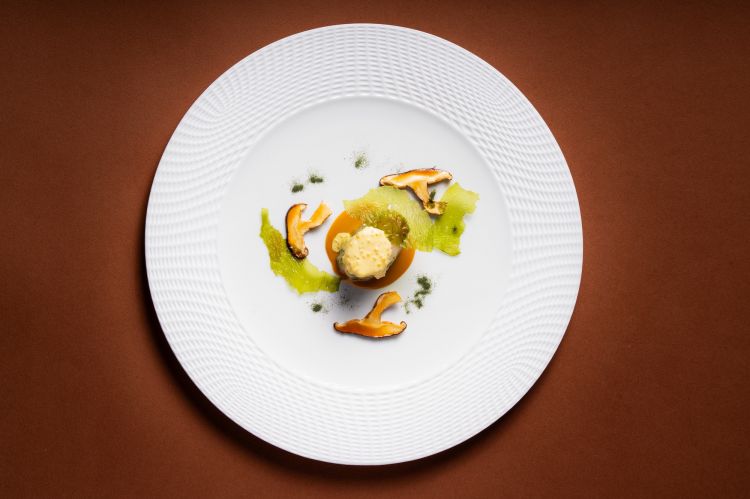 Merluzzetto, granseola e shiitake. Tutte le foto dei piatti sono di&nbsp;Iacopo Carinci
