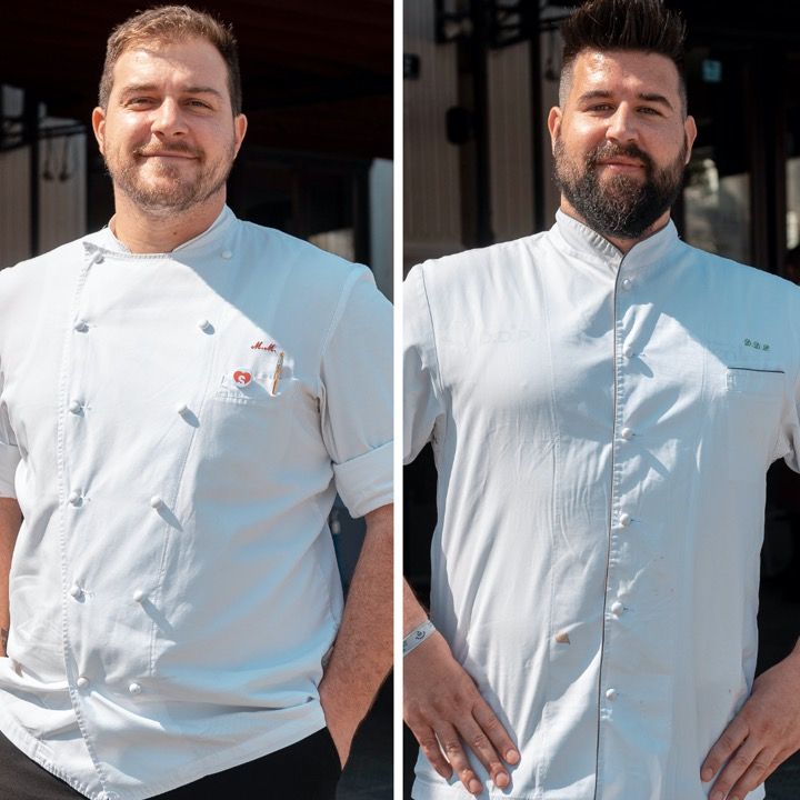 Matteo Metullio e Davide De Pra, chef dell'Harry's Piccolo di Trieste, premiati da Pasqua Vini e Vigneti
