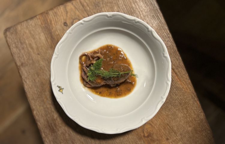 Moscardino ripieno di fegato di maiale
