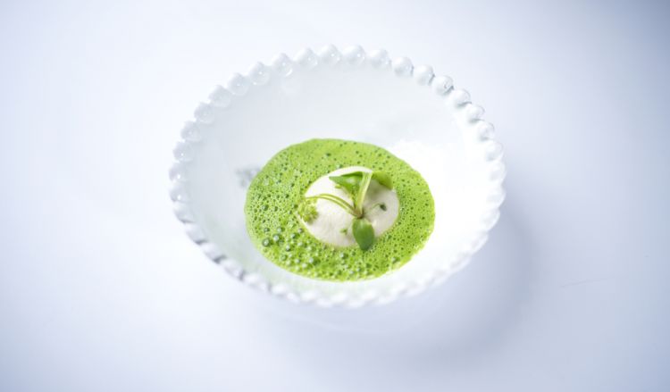 Due piatti dal menu di Table: Moussetage e...