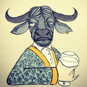 One of the illustrations signed by Gianluca Biscalchin for the event dedicated to buffalo milk mozzarella