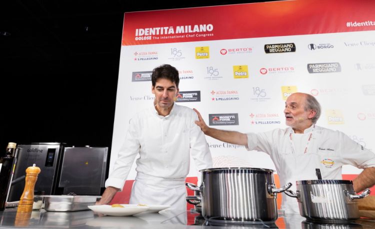Massimiliano Alajmo and Corrado Assenza shared a lesson at Identità Milano 2021
