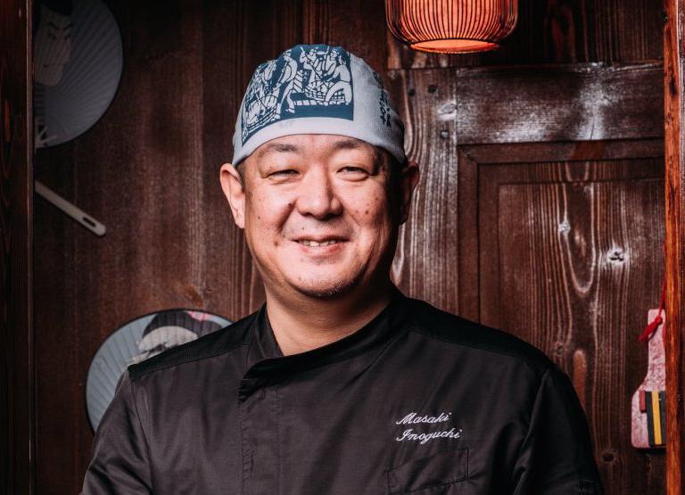 Lo chef Masaki Inoguchi 
