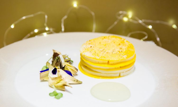 Lasagnetta carciofi e provola affumicata