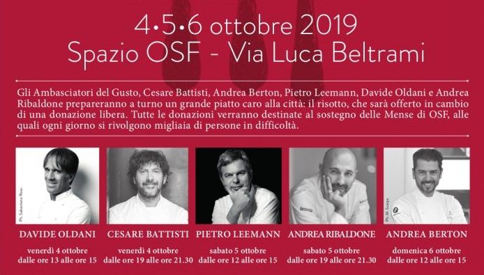 Cinque chef uniti per sostenere Opera San Frances