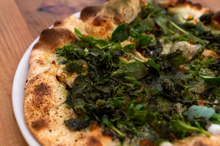 Jp McMahon's Oysters, Trout and Seaweed Pizza
