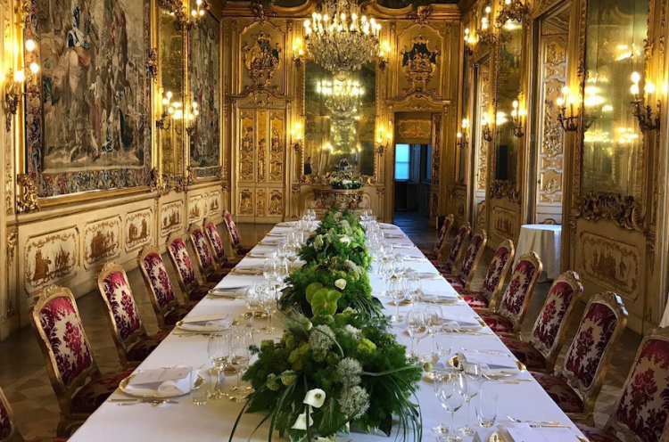 The Tiepolo Room at Palazzo Clerici in Milan before the dinner in honour of Barack Obama
