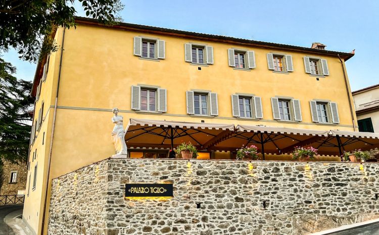 La facciata di Palazzo Tiglio, a San Pancrazio - 