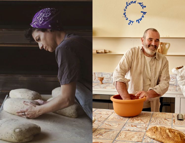 Francesca Casci Ceccacci del panificio Pandefrà a Senigallia (Ancona) e Davide Longoni, maestro panificatore della galassia Longoni a Milano