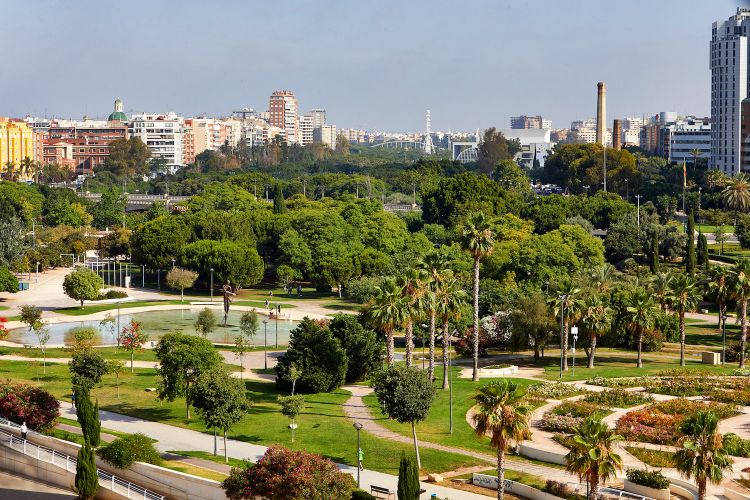 Il Giardino del Turia, uno dei parchi naturali urbani più grandi della Spagna. Foto Arlandis
