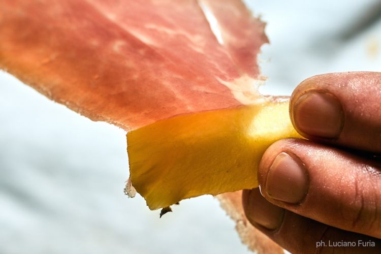 Involtino di ananas e prosciutto San Daniele. Foto Luciano Furia
