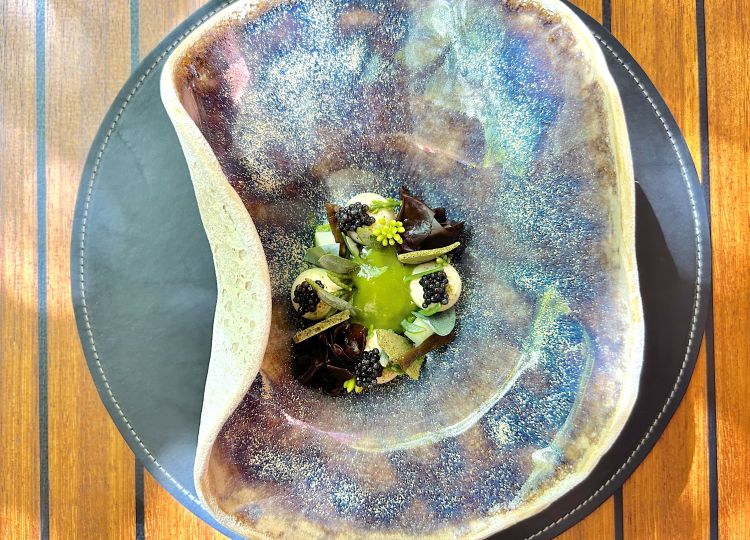 Pepe verde, alghe e caviale, davvero un gran desse
