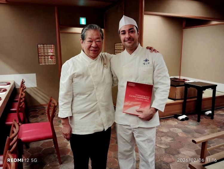 Chef Claudio Farinelli al termine dell'esperie