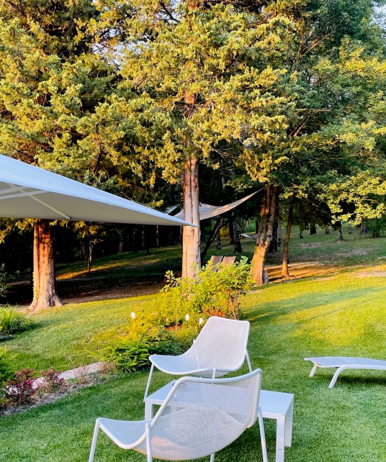 Il giardino del Piastrino al tramonto