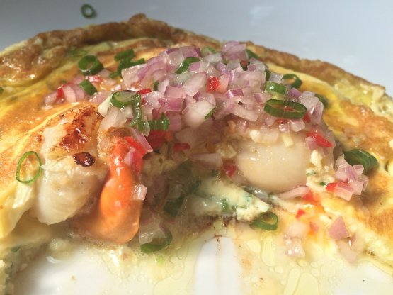 The scallop omelette by Hector Solis at Picanteria