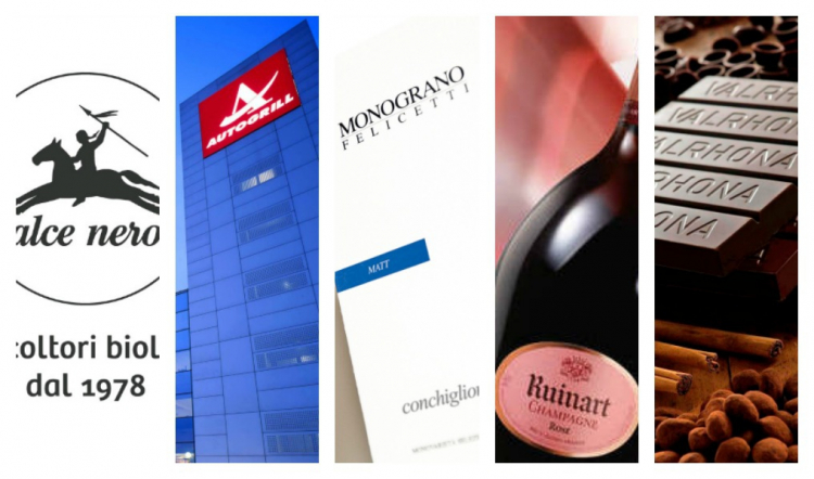 Alce Nero, Autogrill, Monograno Felicetti, Ruinart