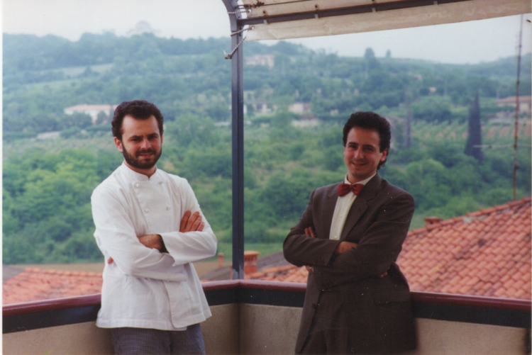 Nicola e Pierluigi Portinari in una foto quasi dell'esordio, l'anno è il 1988
