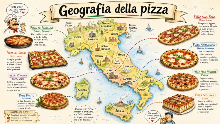 La geografia della pizza in Italia
