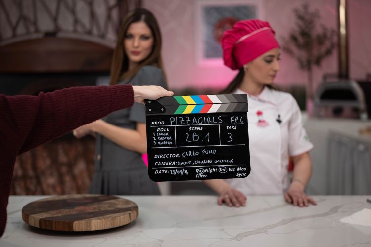 Un ciak di Pizza Girls, programma televisivo che d