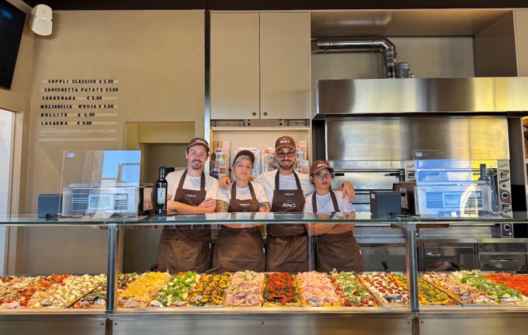 Il bancone di&nbsp;Pizzarium
