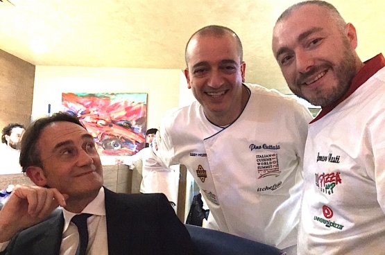 Piero Gabrieli, Pino Cuttaia e Gennaro Nasti a Dubai per PizzaUp 2016
