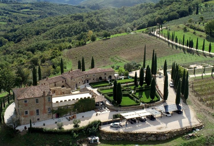 Un'immagine dall'alto di Podere 1384 a Cas