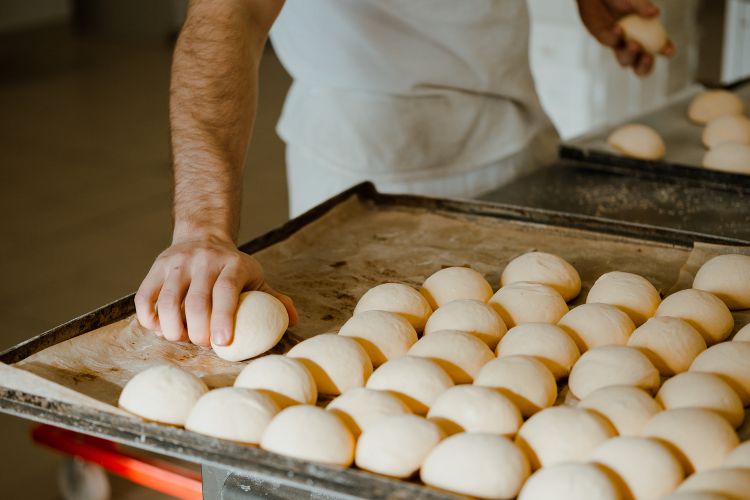 Making buns 
