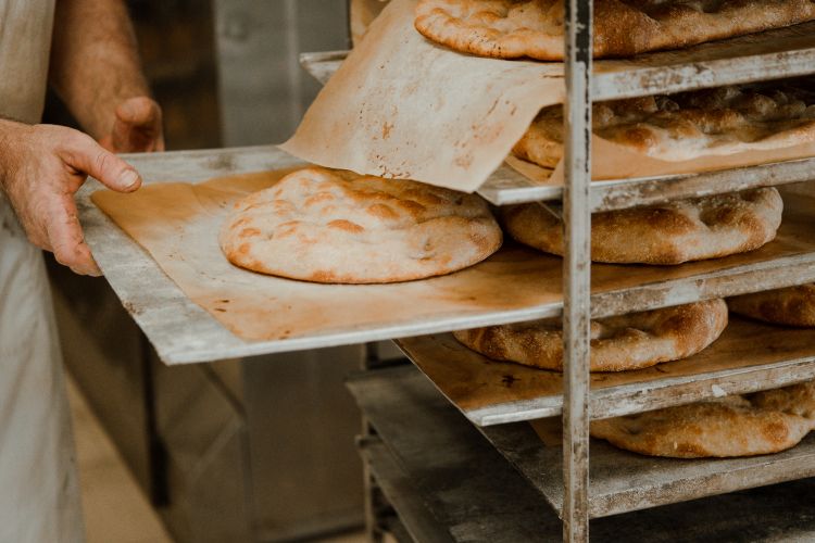 Making the pizza discs
