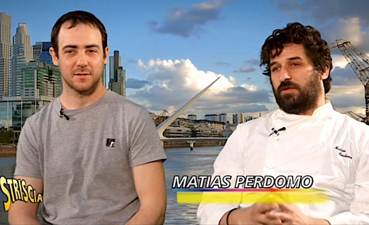 A sinistra Simon Press e a destra Matias Perdomo, il primo argentino e il secondo uruguagio, entrambi trapiantati a Milano dove sono chef e titolari del ristorante Contraste a Milano

