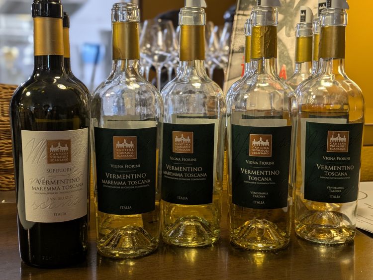 I vini degustati in occasione della presentazione del nuovo San Bruzio