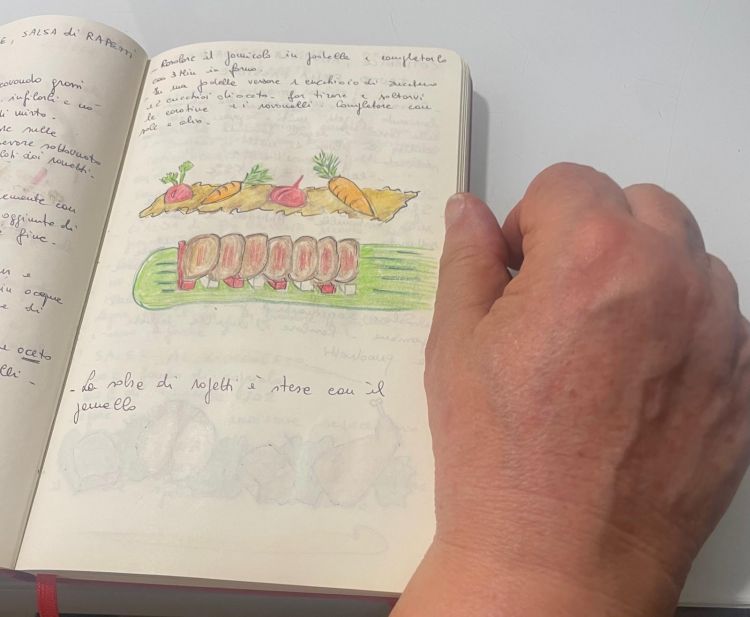 Un quaderno di ricette scritto da Valeria Piccini