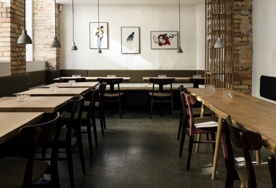 La sala del Relae, il primo ristorante aperto da Puglisi nel quartiere di Nørrebro