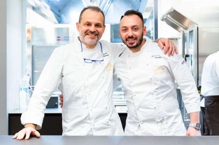 Nicola Portinari con Alessandro Rinaldi, executive chef di Identità Golose Milano
