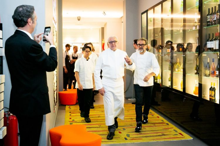 Alain Ducasse and Massimo Bottura at Identità