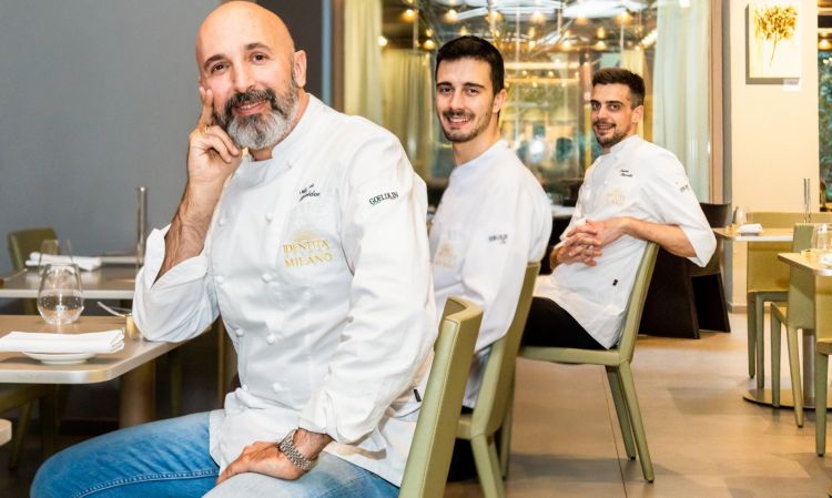 Ribaldone con Edoardo Traverso e Simone Maurelli, rispettivamente sous chef e resident chef di Identità Golose Milano
