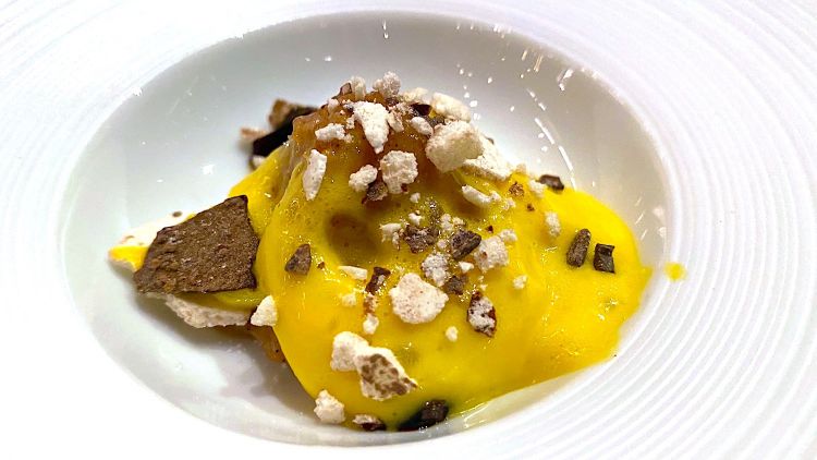 Riso e latte con zabaione e gel di Borsci