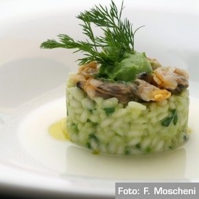 Tonino Cannavacciuolo’s “Smoked” rice with broccoli and clams