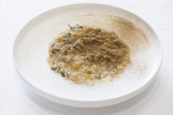 Il Risotto capperi e cozze di Pino Cuttaia, chef d