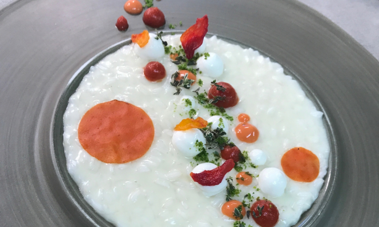 Risotto, latticello e pomodoro
