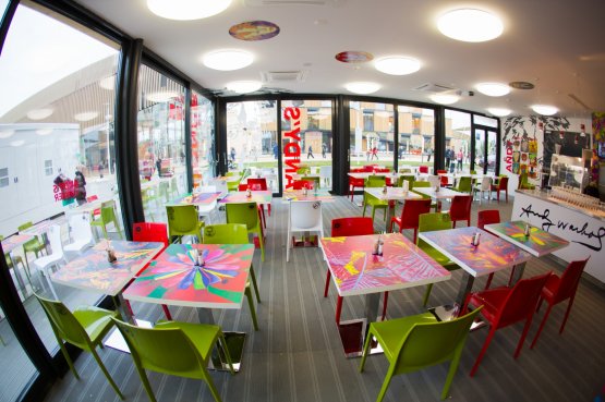 Restaurant Andy Warhol inside the Slovakian pavilion 
