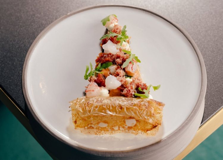 Uno dei piatti del ristorante Lunasia al Plaza e De Russie
