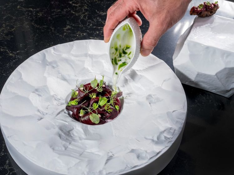 Uno dei piatti del ristorante Li Galli al Villa Franca